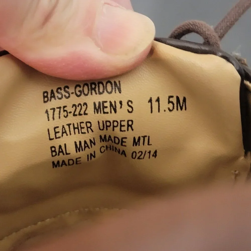 GH Bass & Co Lace Up Oxfords Shoes Size 11.5M Brown Leather Academia Preppy